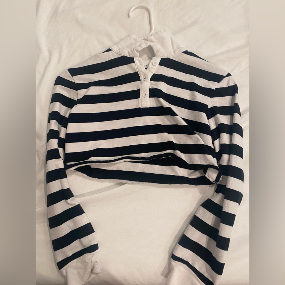 Striped Cropped Polo